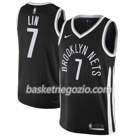 Canotte Uomo Brooklyn Nets Jeremy Lin 7 Nike City Edition Swingman